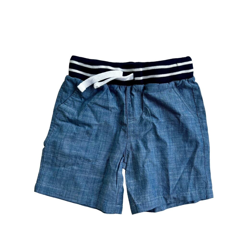 Andy & Evan Boys Chambray Blue Pull on shorts Size 4T